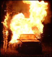 explodierendes Auto